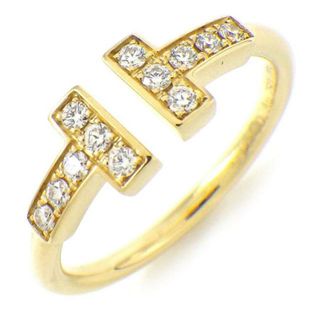 ティファニー(Tiffany & Co.)の ティファニー Tiffany & Co. リング Tワイヤー 60147102 ダイヤモンド 0.13ct K18YG 8号 【中古】(リング(指輪))