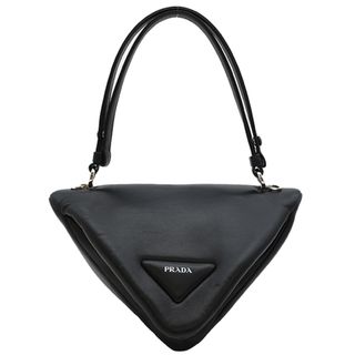 プラダ(PRADA)のプラダ PRADA 2WAYバッグ トライアングル シェイプ ナッパレザー NERO シルバー金具 黒 borsa a mano 新品 未使用  1BA315 RFID 【保存袋】【中古】(その他)