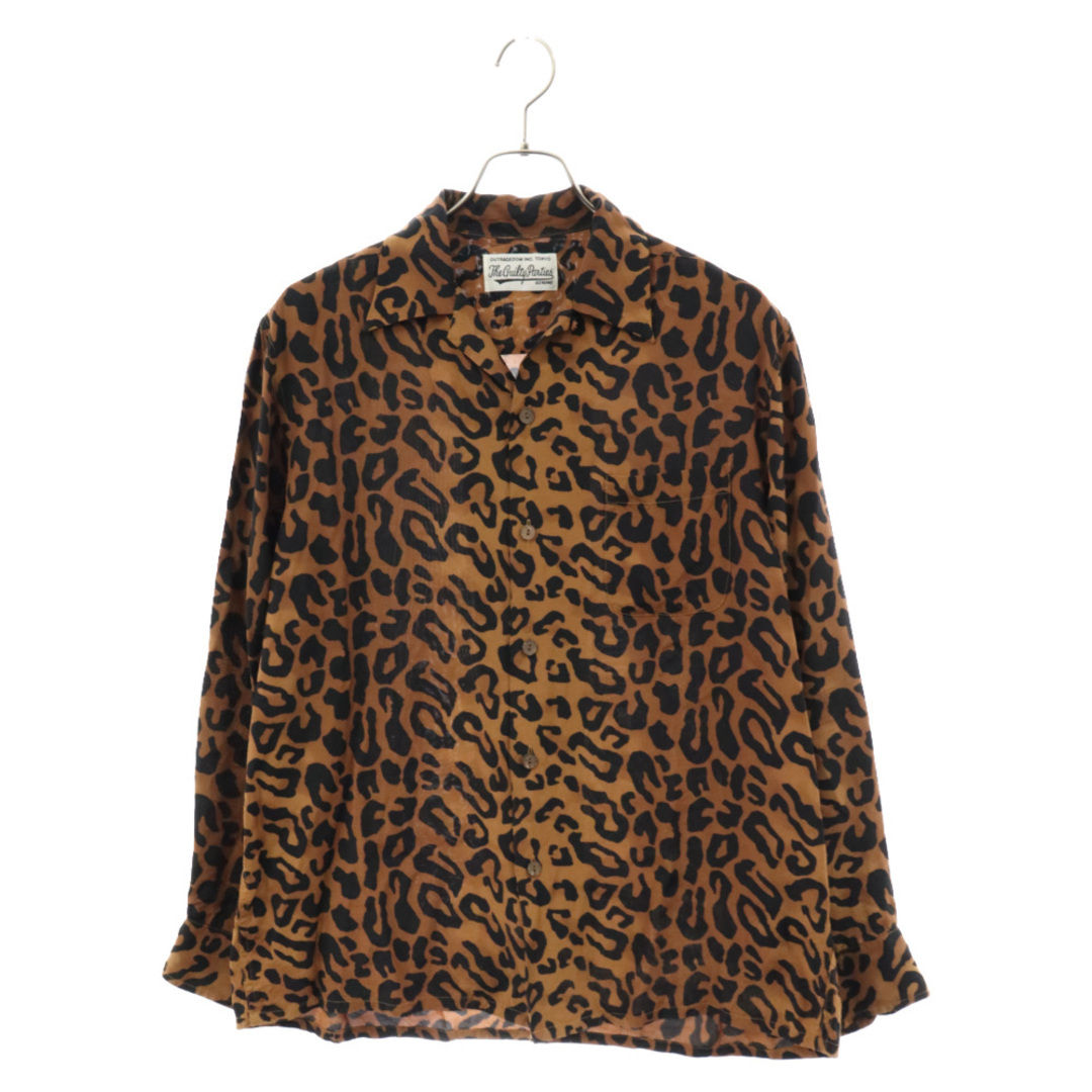 WACKO MARIA(ワコマリア)のWACKO MARIA ワコマリア 21AW LEOPARD HAWAIIAN SHIRT L/S 21FWE-WMS-HI02 レオパード総柄 ロングスリーブシャツ ハワイアンシャツ ブラウン メンズのトップス(シャツ)の商品写真