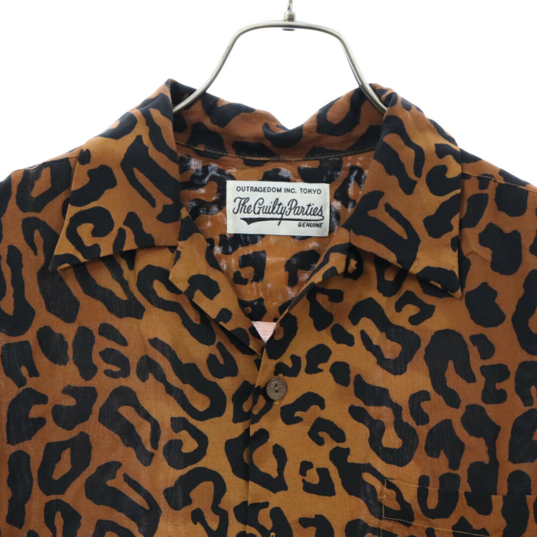 WACKO MARIA(ワコマリア)のWACKO MARIA ワコマリア 21AW LEOPARD HAWAIIAN SHIRT L/S 21FWE-WMS-HI02 レオパード総柄 ロングスリーブシャツ ハワイアンシャツ ブラウン メンズのトップス(シャツ)の商品写真