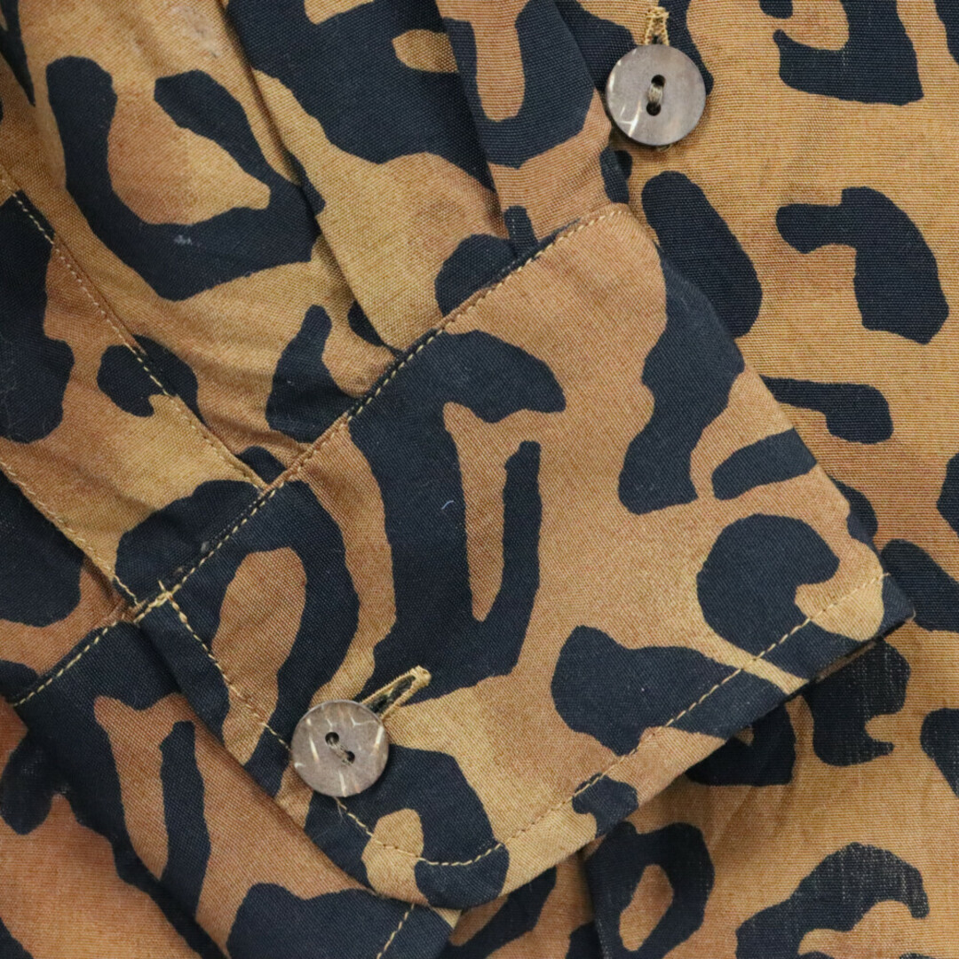 WACKO MARIA(ワコマリア)のWACKO MARIA ワコマリア 21AW LEOPARD HAWAIIAN SHIRT L/S 21FWE-WMS-HI02 レオパード総柄 ロングスリーブシャツ ハワイアンシャツ ブラウン メンズのトップス(シャツ)の商品写真