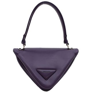 プラダ(PRADA)のプラダ PRADA 2WAYバッグ トライアングル シェイプ ナッパレザー VIOLA シルバー金具 パープル 紫 borsa a mano 新品 未使用  1BA315 RFID 【保存袋】【中古】(その他)