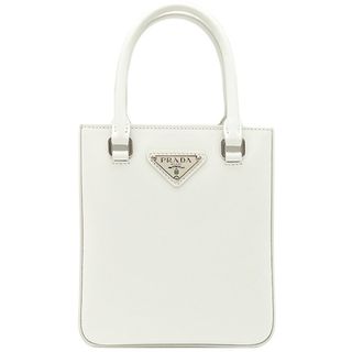 プラダ(PRADA)のプラダ PRADA 2WAYバッグ 2WAYトートバッグ パテントレザー BIANCO シルバー金具 新品 未使用 SPAZZOLATO  1BA331 RFID 【保存袋】【中古】(トートバッグ)