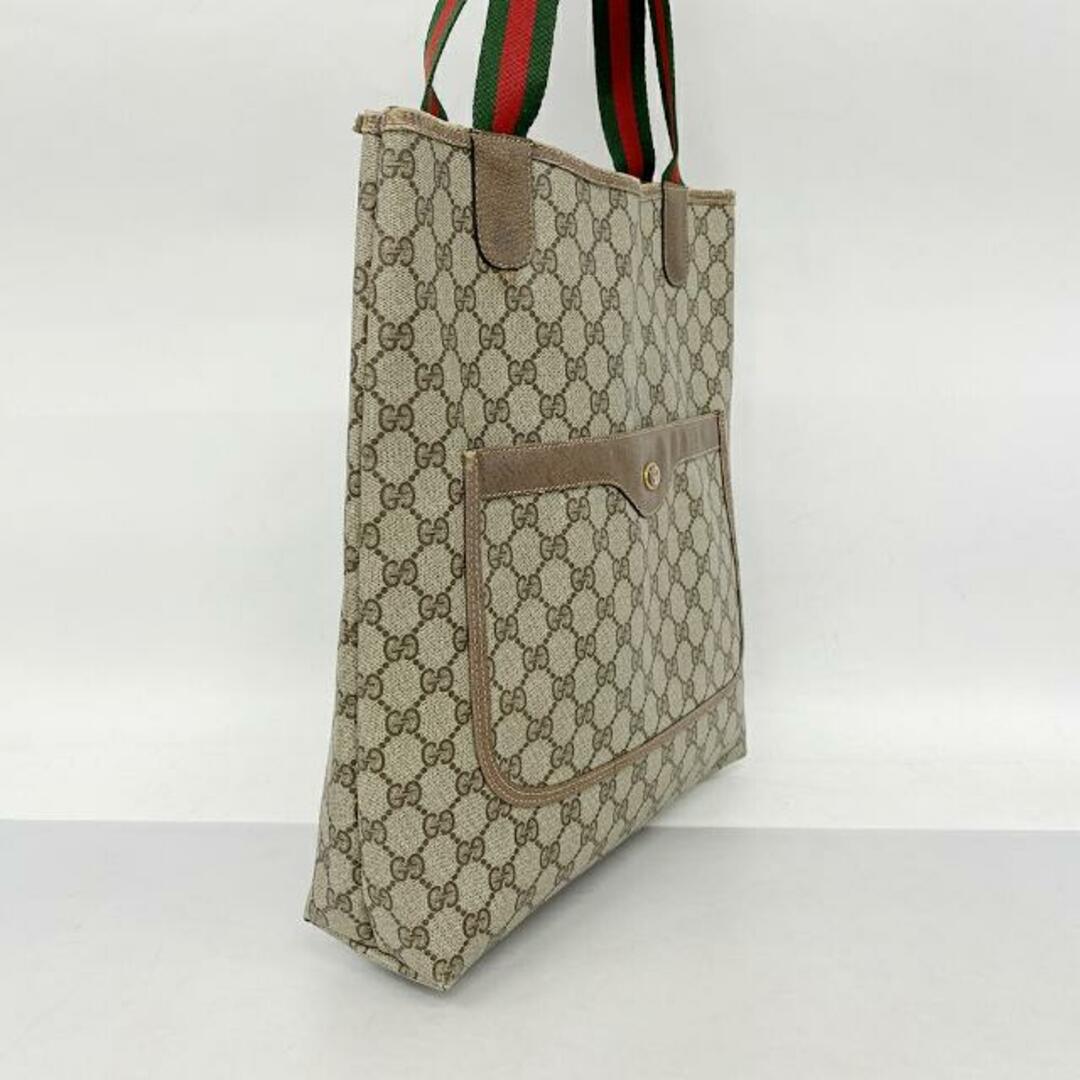 Gucci(グッチ)の【4ge4505】グッチ トートバッグ/GGスプリーム/シェリーライン/39 02 003/PVC/ブラウン/ゴールド金具 【中古】 レディース レディースのバッグ(トートバッグ)の商品写真