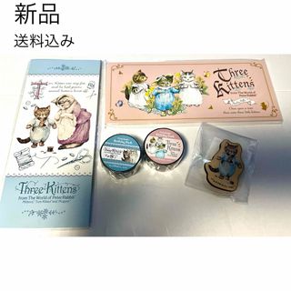 ピーターラビット(PETER RABBIT（TM）)の新品　ピーターラビット　こねこ　一筆箋　マスキングテープ　木製マグネット セット(テープ/マスキングテープ)