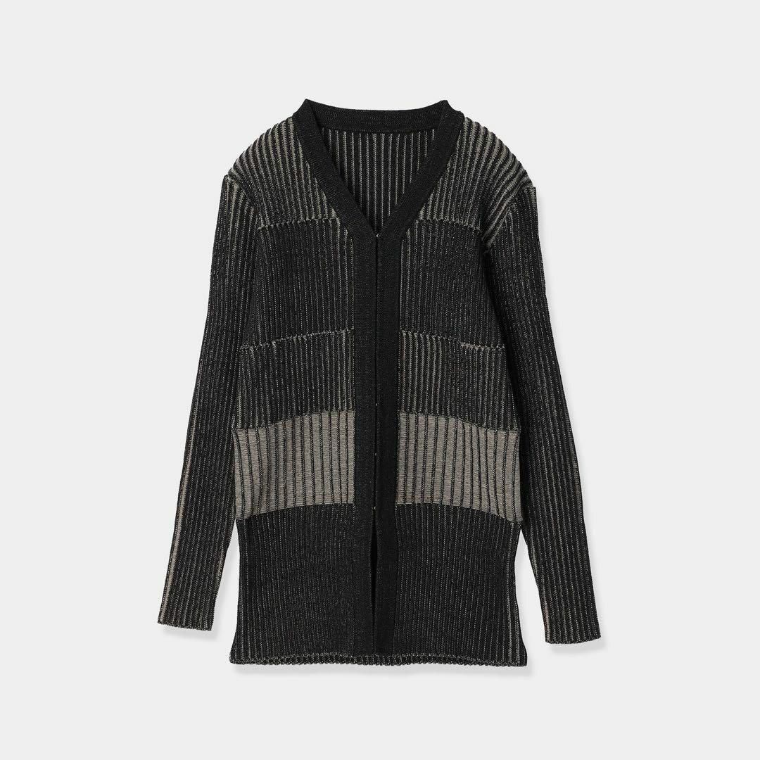 louren plating knit cardigan ブラック レディースのトップス(カーディガン)の商品写真