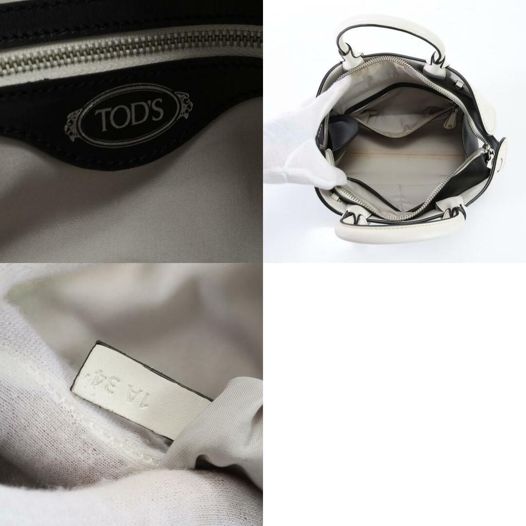 TOD'S(トッズ)の極美品 TOD’S トッズ レザー ハンドバッグ 編み込み ステッチ トート トップハンドル 本革 婦人 レディース YYM U16-2 レディースのバッグ(ハンドバッグ)の商品写真