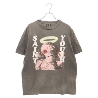 SAINT MICHAEL セントマイケル 21AW T-SHIRT_PINKSHEEP SM-A21-0000-011 ピンクシープ 半袖プリントTシャツ カットソー ブラック(Tシャツ/カットソー(半袖/袖なし))