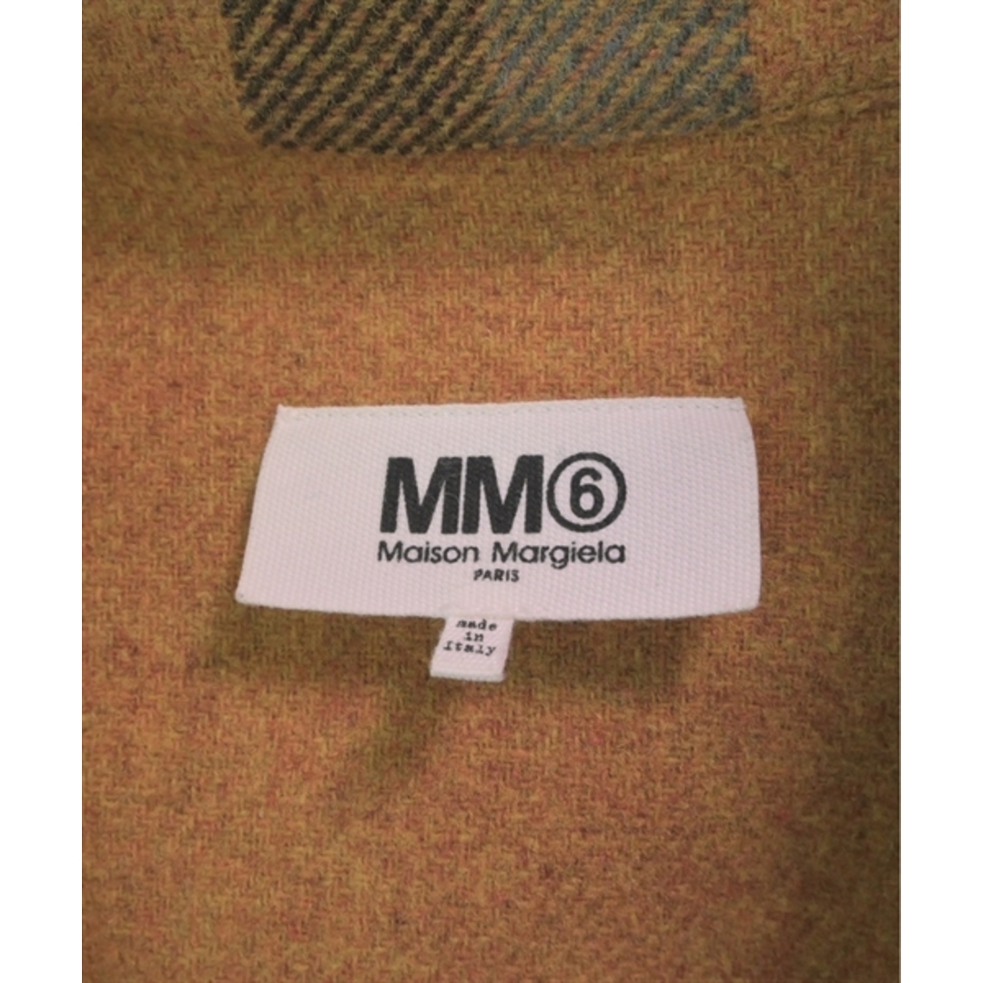 MM6(エムエムシックス)のMM6 チェスターコート 36(XS位) オレンジx青系x茶系(チェック) 【古着】【中古】 レディースのジャケット/アウター(チェスターコート)の商品写真