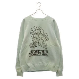 SAINT MICHAEL セントマイケル 23AW JESUS CREW NECK SWEAT SM-A23-0000-024 プリント クルーネックスウェットシャツ トレーナー ブルー(スウェット)