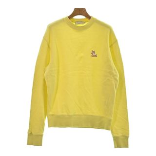 MAISON KITSUNE メゾンキツネ スウェット XS 黄 【古着】【中古】