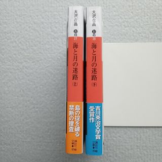 コウダンシャ(講談社)の大沢在昌／海と月の迷路 上下巻 全巻セット ハードボイルド小説 文庫本(文学/小説)