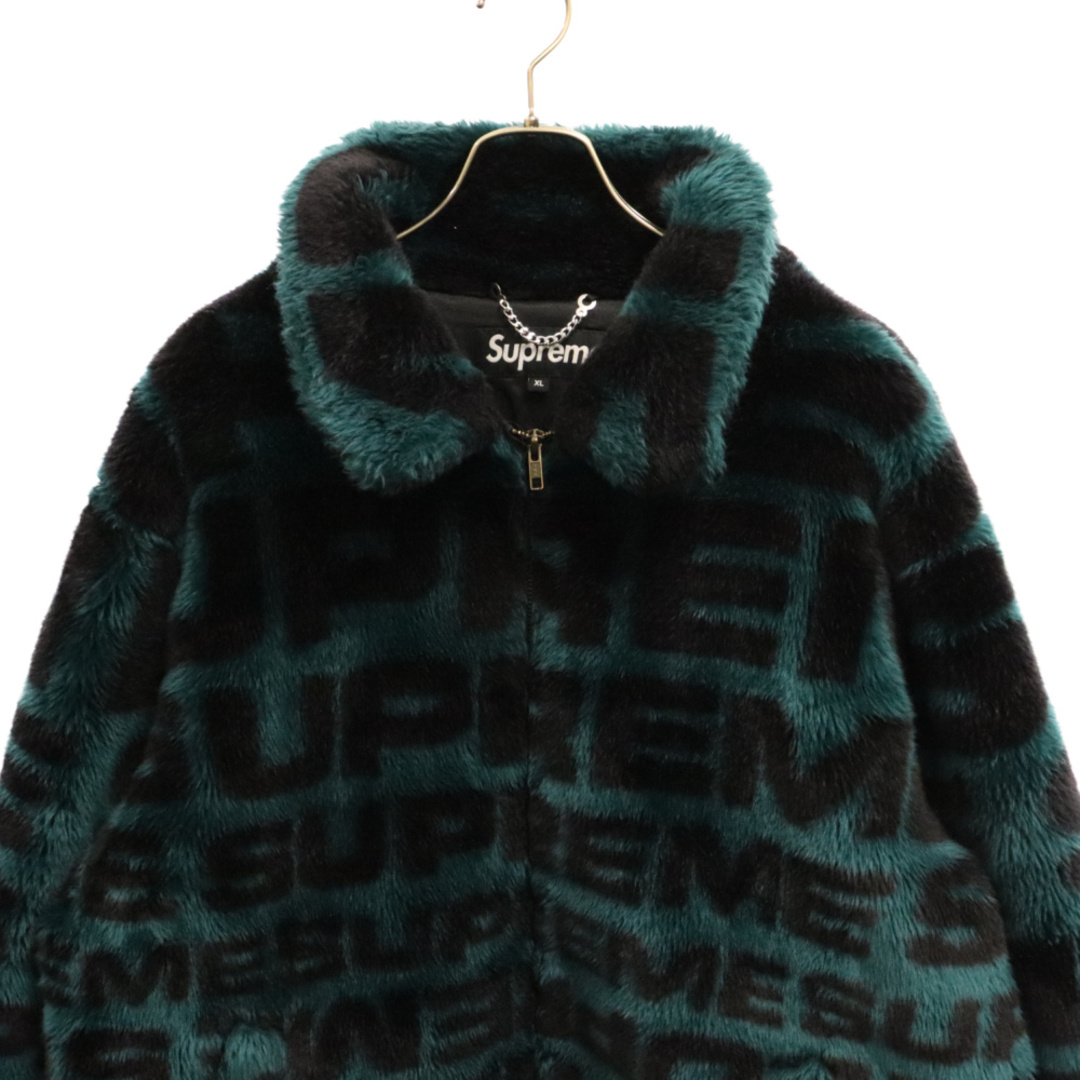 Supreme(シュプリーム)のSUPREME シュプリーム 18SS Faux Fur Repeater Bomber Jacket Teal フェイクファー ボンバージャケット アウター グリーン メンズのジャケット/アウター(フライトジャケット)の商品写真