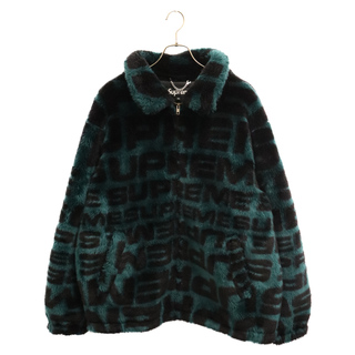 シュプリーム(Supreme)のSUPREME シュプリーム 18SS Faux Fur Repeater Bomber Jacket Teal フェイクファー ボンバージャケット アウター グリーン(フライトジャケット)