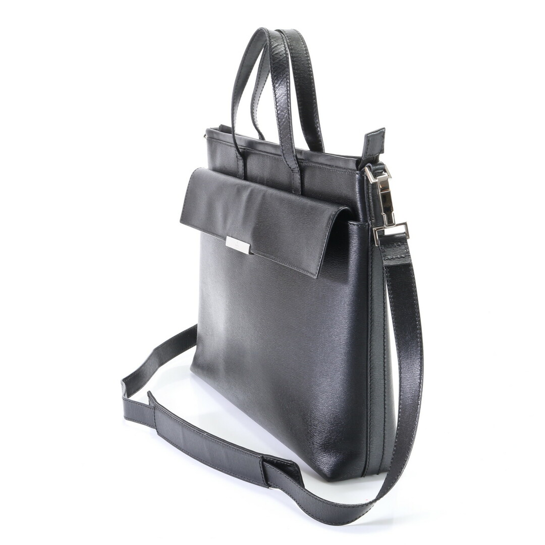 Gucci(グッチ)の極美品 グッチ 0153712 レザー 2WAY ビジネス バッグ 斜め掛け ショルダー 書類鞄 トート 通勤 ブラック 黒 A4 メンズ YYM U16-3 メンズのバッグ(ビジネスバッグ)の商品写真