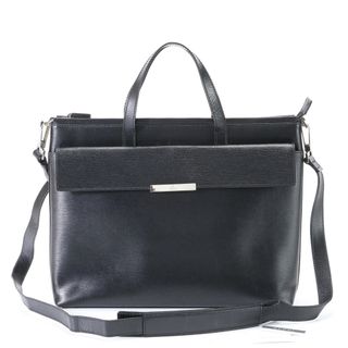 グッチ(Gucci)の極美品 グッチ 0153712 レザー 2WAY ビジネス バッグ 斜め掛け ショルダー 書類鞄 トート 通勤 ブラック 黒 A4 メンズ YYM U16-3(ビジネスバッグ)