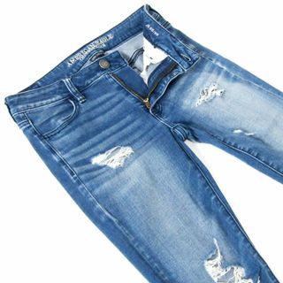 American Eagle - アメリカンイーグル▼ジェギング▼クラッシュ加工▼US2サイズ▼ウエスト約74cm