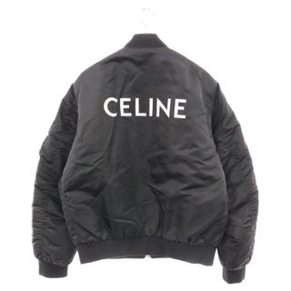 CELINE セリーヌ 23SS エディ期 ロゴプリントボンバーナイロンボンバージャケット ブラック