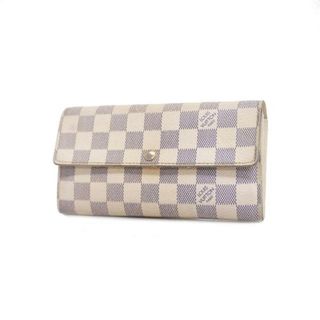 ルイヴィトン(LOUIS VUITTON)の【4ge4563】ルイヴィトン 長財布/ダミエ・アズール/ポルトフォイユサラ/N61735/ホワイト【中古】レディース(財布)