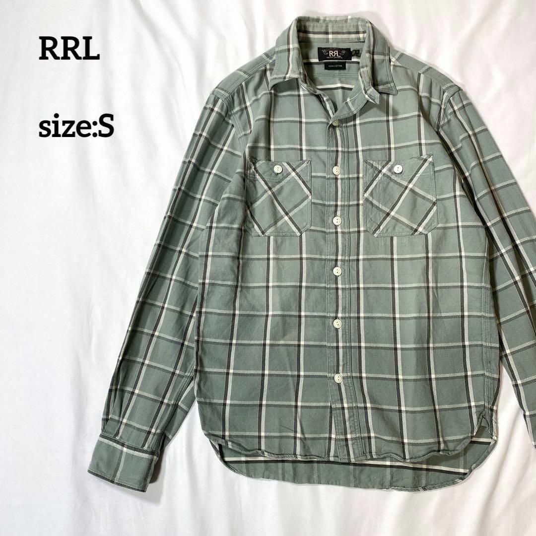 RRL(ダブルアールエル)のRRLダブルアールエル　チェックシャツ　グリーン　US規格S メンズのトップス(シャツ)の商品写真