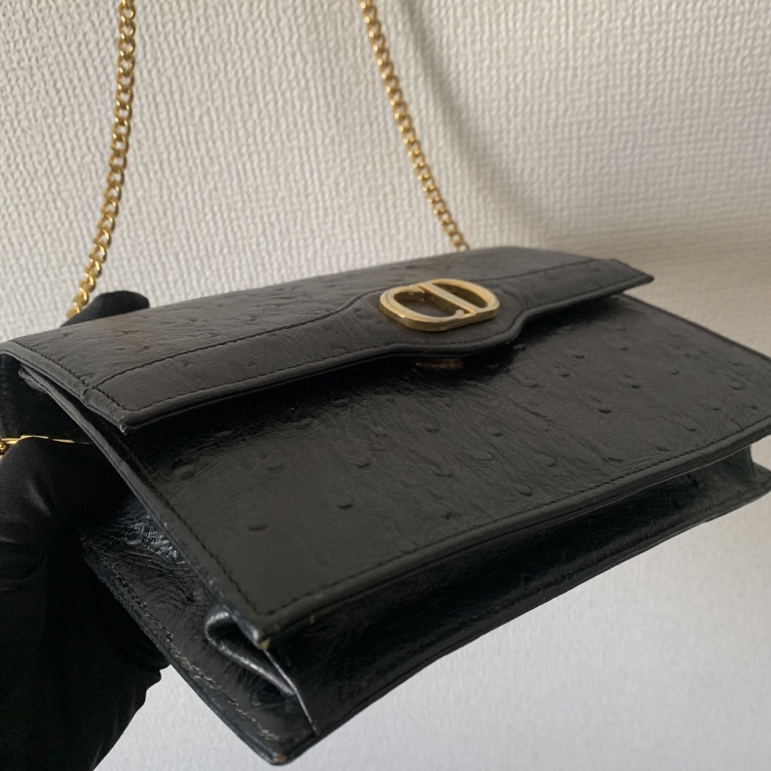Christian Dior(クリスチャンディオール)のDior ディオール　オーストリッチ　ショルダーバッグ レディースのバッグ(ショルダーバッグ)の商品写真