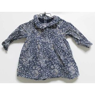 ジャカディ(Jacadi)の【春物 新入荷!】‡ジャカディ/jacadi‡74cm 長袖ワンピース 紺×白【中古】子供服 キッズ kids ベビー服 baby 女の子 春秋 onepi 623042(ワンピース)