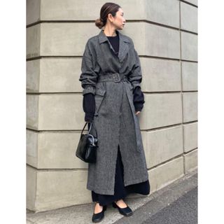 RIM.ARK - リムアーク♡Linen wool maxi trench coat