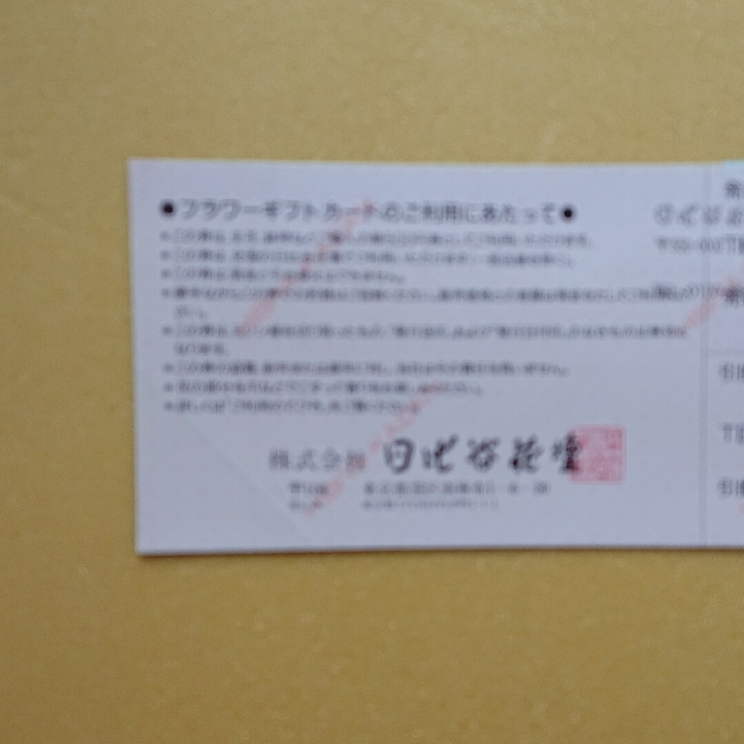 日比谷花壇(ヒビヤカダン)の日比谷花壇 フラワーギフトカード 5,000円 チケットのチケット その他(その他)の商品写真