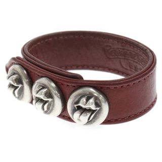 クロムハーツ(Chrome Hearts)のCHROME HEARTS クロムハーツ 3BTN 2SNP L&Tボール3ボタン2スナップ リップアンドタン レザーブレスレット(ブレスレット)