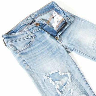 アメリカンイーグル(American Eagle)のアメリカンイーグル▼ジェギング▼リペア加工▼US0サイズ▼ウエスト約68cm(デニム/ジーンズ)