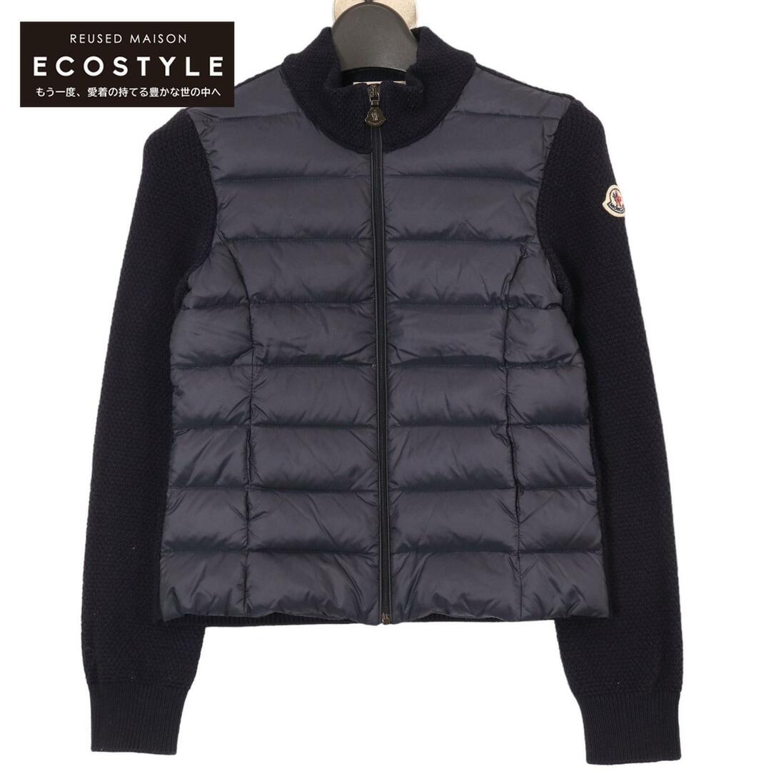 MONCLER(モンクレール)のモンクレール 19年 MAGLIA TRICOT CARDIGAN ダウン切り替えニット 10Ａ レディースのトップス(Tシャツ(半袖/袖なし))の商品写真