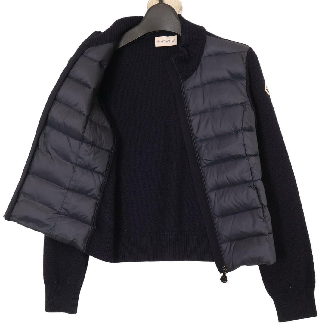 MONCLER(モンクレール)のモンクレール 19年 MAGLIA TRICOT CARDIGAN ダウン切り替えニット 10Ａ レディースのトップス(Tシャツ(半袖/袖なし))の商品写真