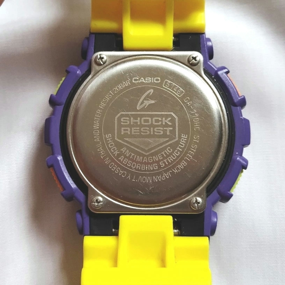 G-SHOCK(ジーショック)の美品▷G-SHOCK GA-110HC-6AJFパープル×イエロー×ピンク メンズの時計(腕時計(デジタル))の商品写真