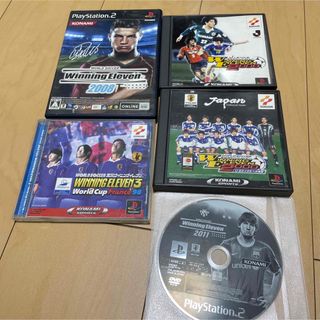 プレイステーション2(PlayStation2)のワールドサッカーウイニングイレブン2008他サッカー系ソフト5本セット(家庭用ゲームソフト)