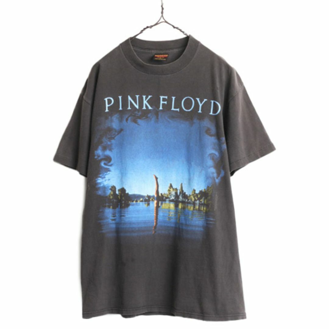 90s USA製 ★ ピンクフロイド イラスト プリント Tシャツ メンズ L / 90年代 PINK FLOYD オフィシャル バンド シングルステッチ BROCKUM 黒 メンズのトップス(Tシャツ/カットソー(半袖/袖なし))の商品写真