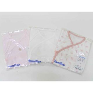 familiar - 【新入荷!】新品 未使用品/現行▽ファミリア/familiar▽50-60cm 半袖肌着3点set ピンク＆白＆白×ピンク【ネット限定】子供 キッズ kids ベビー baby 女の子 春夏秋 childcare 223042