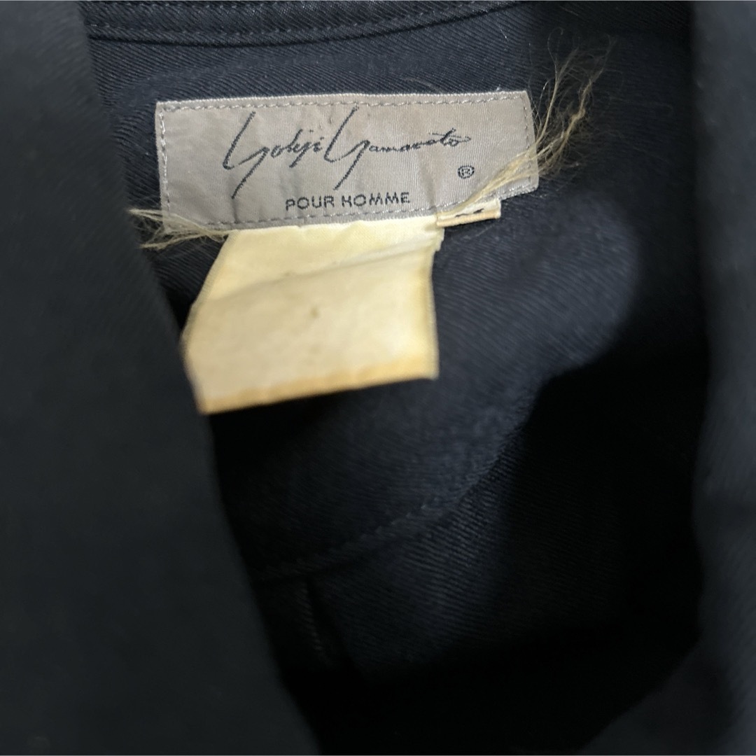 Yohji Yamamoto(ヨウジヤマモト)のヨウジヤマモト  丸文字pourhomme ウールギャバジッパーボタンシャツ メンズのトップス(シャツ)の商品写真