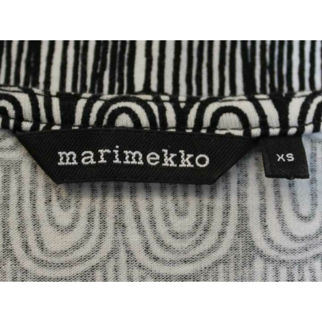 marimekko(マリメッコ)の【春物 新入荷】☆marimekko/マリメッコ☆総柄ワンピース/ワンピース/プルオーバー/五分袖/ミディ丈 ブラック×ホワイト/黒×白 レディース XS【中古】春夏 onepi 623042 レディースのワンピース(その他)の商品写真