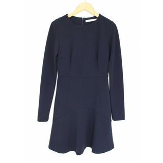 ザラ(ZARA)の【春夏物 新入荷】●ZARA/ザラ●ワンピース/プルオーバー/長袖/クルーネック/膝上丈 ネイビー/紺 レディース S【中古】春夏 onepi 923042(その他)