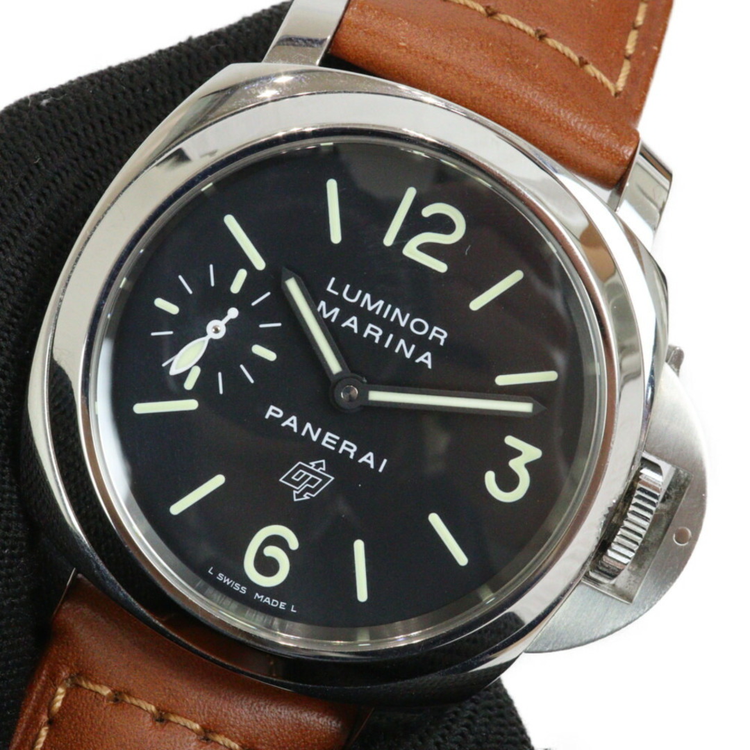 PANERAI(パネライ)の【ギャラ有】OFFICINE PANERAI オフィチーネ パネライ　ルミノール　マリーナ　ロゴ　アッチャオ　PAM00632　手巻き　SS　革ベルト　ブラック　ブラウン　メンズ　腕時計　プレゼント包装　ギフト【中古】松前R56号店 メンズの時計(腕時計(アナログ))の商品写真