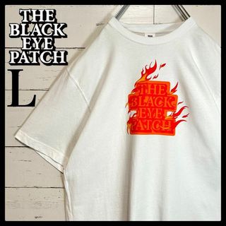 【超希少モデル】ブラックアイパッチ☆ファイヤーパターン Tシャツ フレイムロゴ(Tシャツ/カットソー(半袖/袖なし))