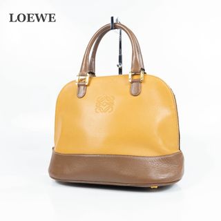 ロエベ(LOEWE)の【LOEWE】ロエベ　ハンドバッグ　アナグラム　バイカラー　キャメル　ブラウン(ハンドバッグ)