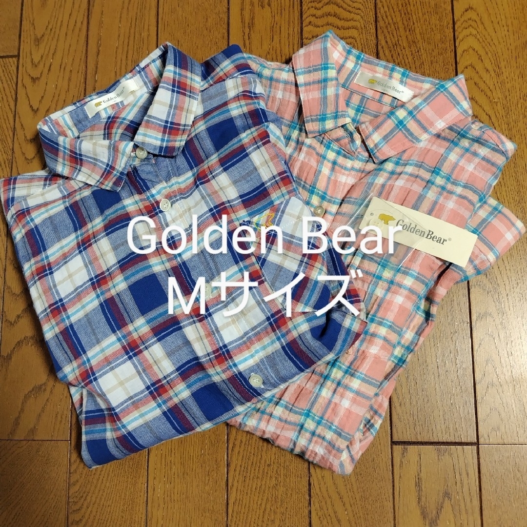 Golden Bear(ゴールデンベア)のGolden Bear チェックシャツ　Ｍサイズ　2枚 レディースのトップス(シャツ/ブラウス(長袖/七分))の商品写真