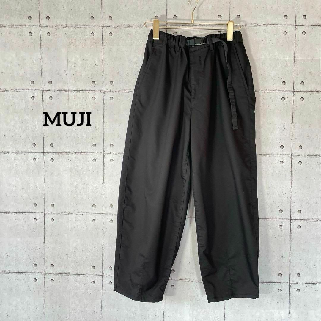 MUJI (無印良品)(ムジルシリョウヒン)の317 MUJI 無印良品 イージーパンツ ワーク アウトドア XS ブラック黒 レディースのパンツ(チノパン)の商品写真
