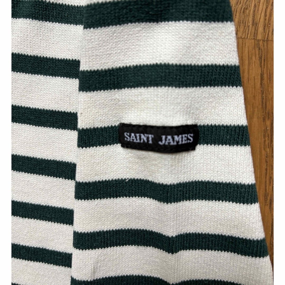 SAINT JAMES(セントジェームス)のセントジェームス　ウエッソン　ボーダー　緑 レディースのトップス(カットソー(長袖/七分))の商品写真