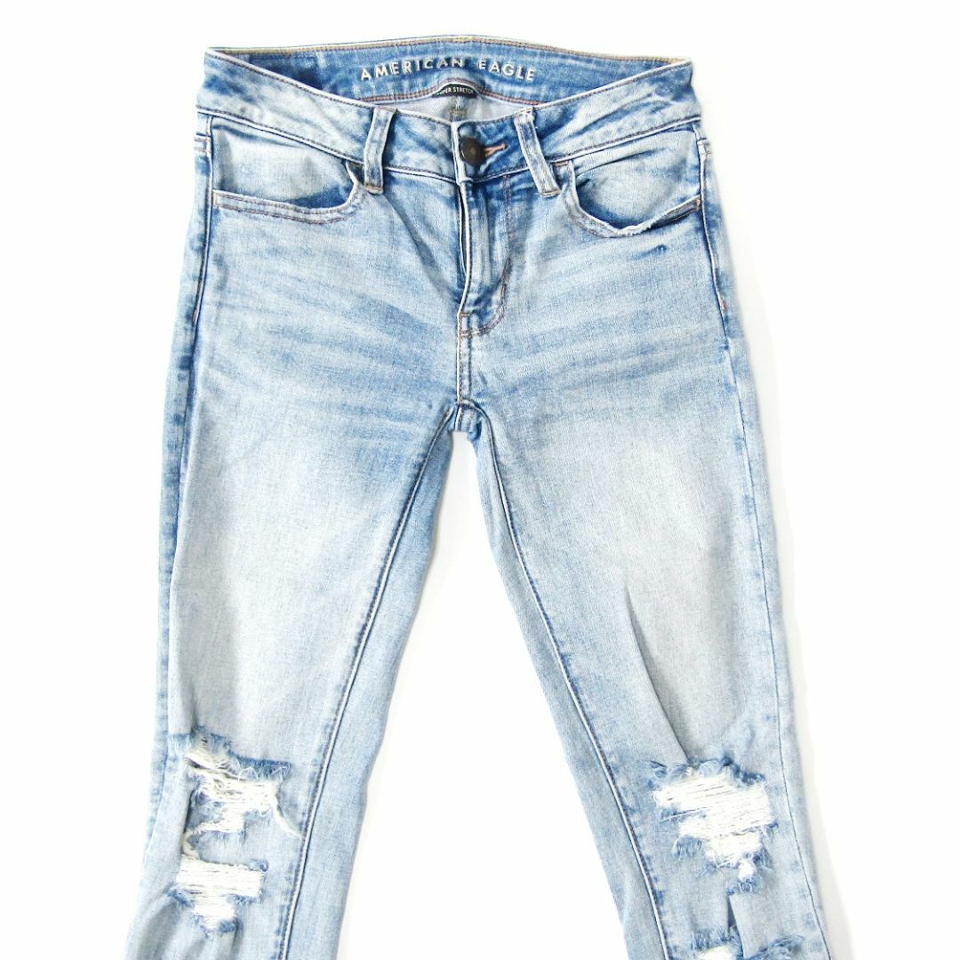 American Eagle(アメリカンイーグル)のアメリカンイーグル▼ジェギング▼クラッシュ加工▼US00SHORT▼W約72cm レディースのパンツ(デニム/ジーンズ)の商品写真