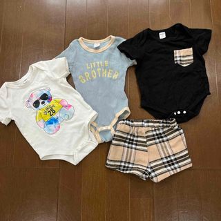 ベビー服　3〜6ヶ月　半袖3点セット(ロンパース)