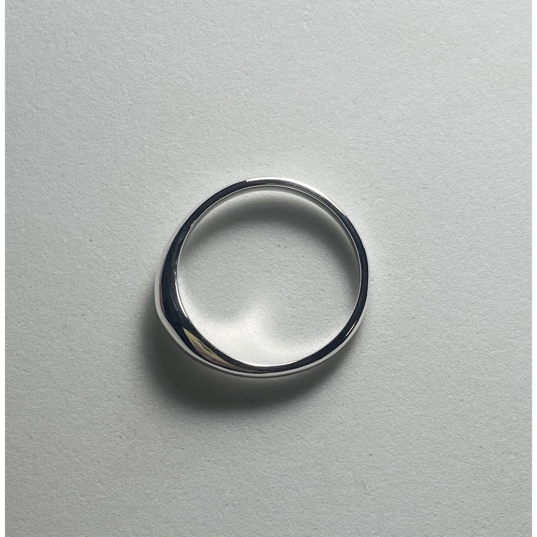 シンプル シルバー925 フラット　変形甲丸リング　ギフト　結婚銀指輪19号ザあ メンズのアクセサリー(リング(指輪))の商品写真