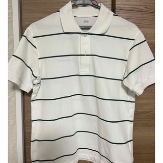 ユニクロ(UNIQLO)のドライカノコボーダーポロシャツ　Sサイズ（半袖）(ポロシャツ)