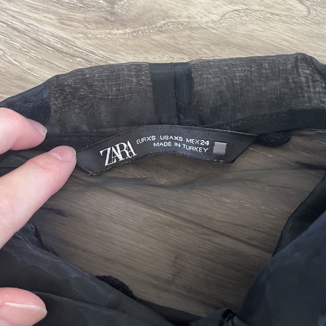 ZARA(ザラ)のZARA ドットシースルー　トップス レディースのトップス(シャツ/ブラウス(長袖/七分))の商品写真